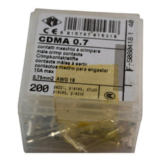 NEW ILME CDMA 0.7 Male Crimp Contacts 10A 18 AWG 0.75mm2 Silver Plated 200 PCS