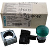 NEW Siemens 3SB3644-6BA40 Indicator Light Green LED 24V AC/DC 22mm Round Metal