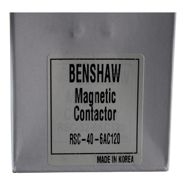 NEW Benshaw RSC-40-6AC120 Magnetic Contactor 3 Pole 40A 120V Coil 25HP ...