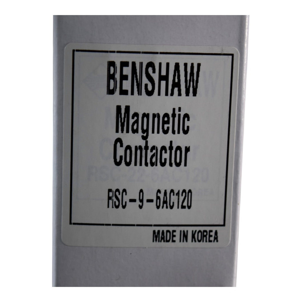 NEW Benshaw RSC-9-6AC120 Magnetic Contactor 3 Pole 9A 120V Coil 5HP 60 ...