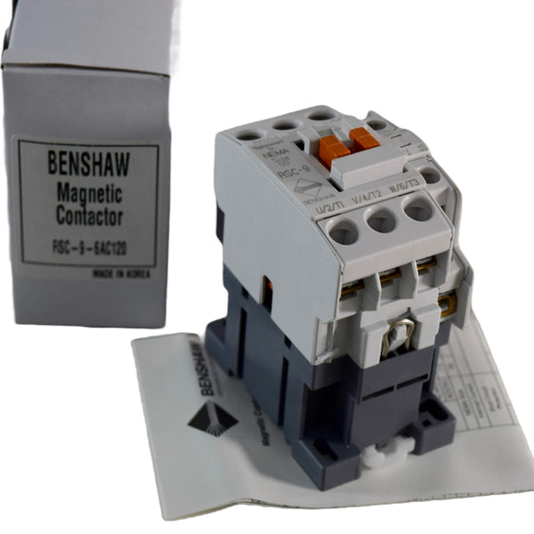 NEW Benshaw RSC-9-6AC120 Magnetic Contactor 3 Pole 9A 120V Coil 5HP 60 ...