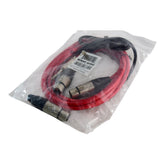 NEW Seismic Audio SATRXL-F10Red 10ft XLR Female to Quarter Inch TRS Patch Cable Kit
