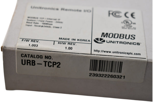 NEW Unitronics URB-TCP2 UniStream Remote I/O Ethernet Modbus Adapter 2 ...