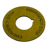 NEW WEG APE 22mm Legend Plate Emergency Stop Yellow Round Pushbutton Accessory