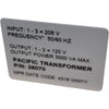 NEW Pacific Transformer 26070 Step Down Power Transformer 208V to 120V 3000VA