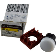 NEW GE P9XLBR C-2000 Pilot Light Round Plastic Body White Refracted Lens
