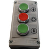 NEW BACO LBX30430 224 235 22mm 3-Button Control Station Green Red Green Flush