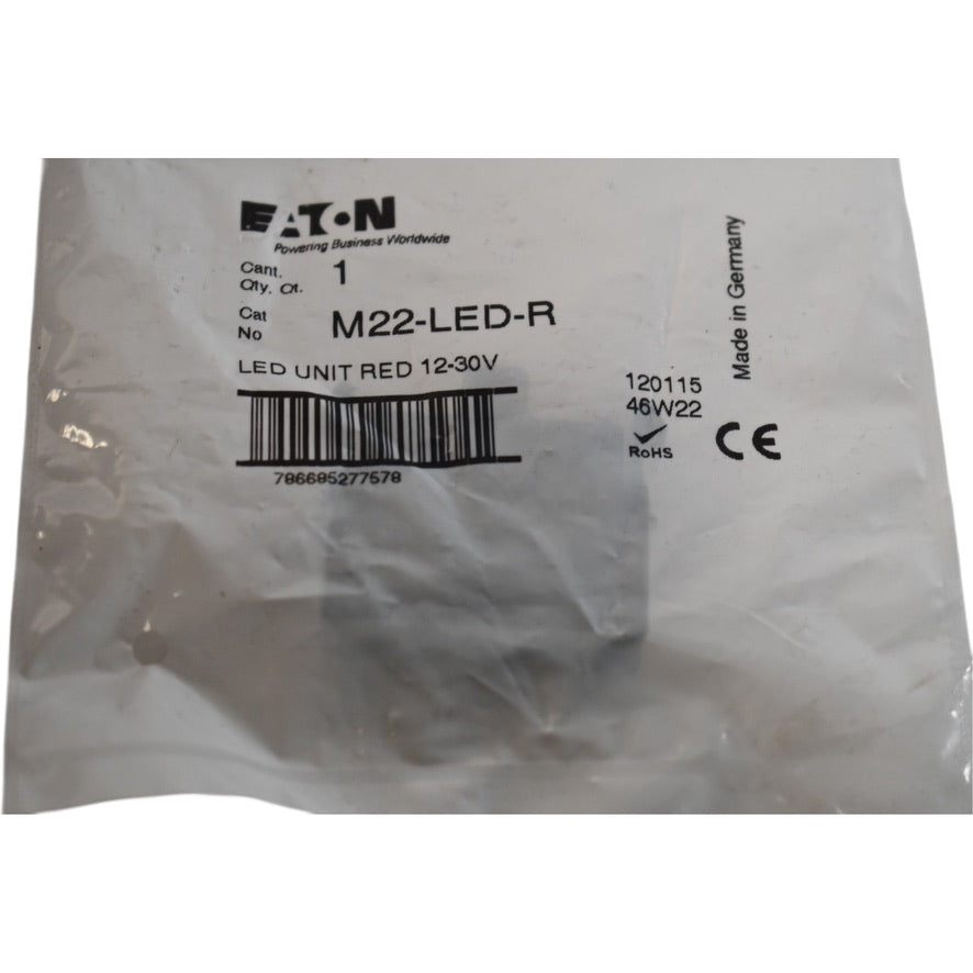NEW Eaton M22-LED-R Red LED Unit Light Module 12-30V AC/DC Front Mount ...