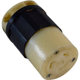 Leviton 2323 Black & White 20 Amp 250V 2-Pole 3-Wire NEMA L6-20R Locking Connector