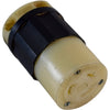Leviton 2323 Black & White 20 Amp 250V 2-Pole 3-Wire NEMA L6-20R Locking Connector