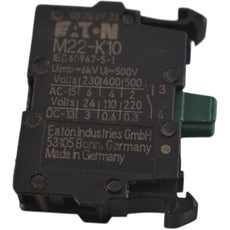 NEW Eaton M22-K10 Contact Block RMQ-Titan 1NO Normally Open Screw Terminal