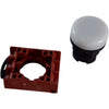 NEW GE P9XLBR Pilot Light C-2000 Round White Refracted Lens 22mm
