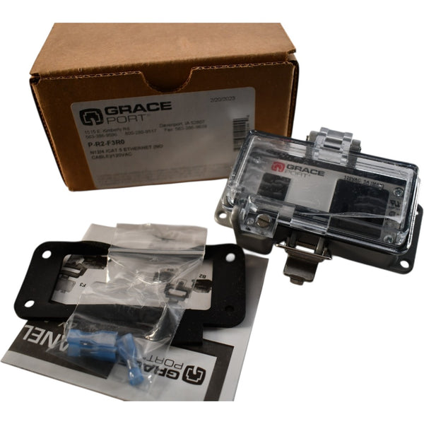 NEW GracePort P-R2-F3R0 Ethernet Panel Interface Connector 120VAC NEMA ...