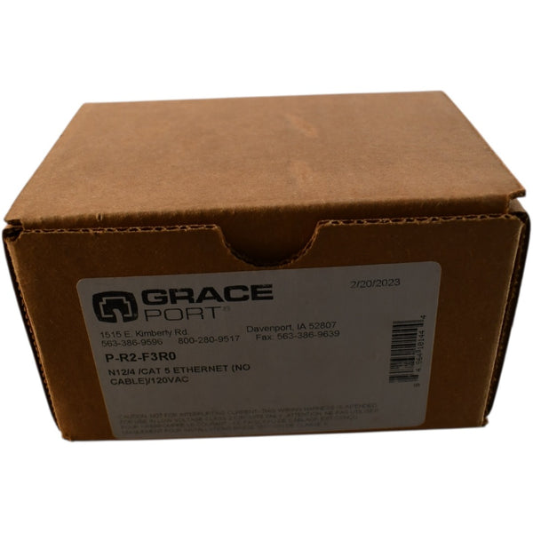 NEW GracePort P-R2-F3R0 Ethernet Panel Interface Connector 120VAC NEMA ...