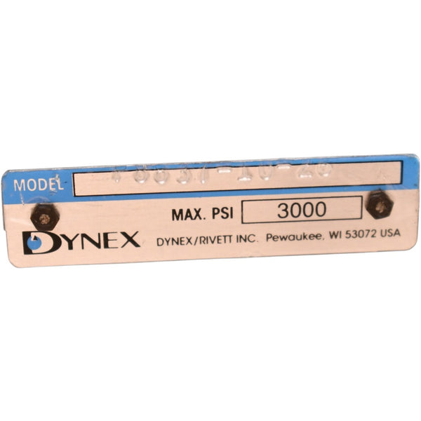 NEW Dynex Rivett F3837-10-26 Hydraulic Valve Pressure Control 3000 PSI ...