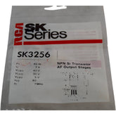 NEW RCA SK3256 NPN Silicon Transistor AF Output Stages 40W 7A 40V NOS