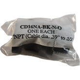 NEW Sealcon CD16NA-BK-N-O Black Nylon Cable Gland 1/2 NPT Strain Relief .39-.55