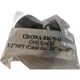 NEW Sealcon CD13NA-BK-N-O 1/2 NPT Black Nylon Cable Gland Strain Relief