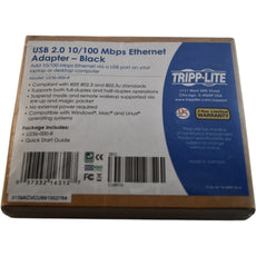 NEW Tripp Lite U236-000-R USB 2.0 to Ethernet Adapter 10/100 Mbps RJ45 Black