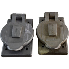 Lot of 2 Hubbell HBL7420 Weatherproof Lift Cover Plate Cast Aluminum