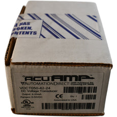 NEW Automation Direct AcuAMP VDCT050-42-24 DC Voltage Transducer 0-50VDC 4-20mA