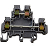 Lot of 5 Entrelec M4/6.D2 Double Deck Terminal Block Gray 800V 32A DIN Rail Mount