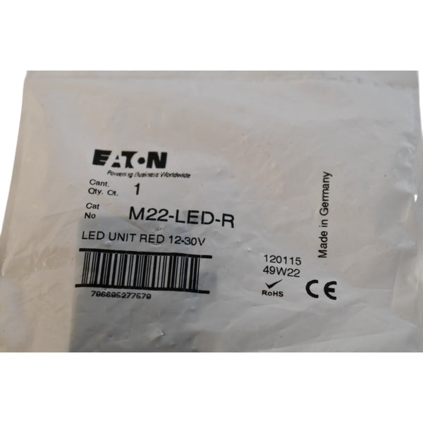 M22 Red Led NEW Eaton M22-LED-R Red LED Light Unit Module 12-30V AC DC RMQ-Titan 2 ...