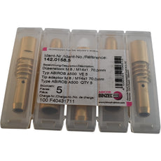 Pack of 5 NEW Abicor Binzel 142.0158.5 ABIROB A500 M8 M14x1 70mm Tip Adapter