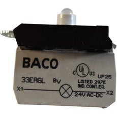NEW BACO 33EAGL 24V AC/DC Green LED Light Block Screw Terminal 22mm