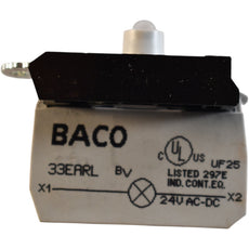 NEW BACO 33EARL 24V AC/DC Red LED Light Block Screw Terminal 22mm