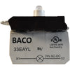 NEW BACO 33EAYL 24V AC/DC Yellow LED Light Block Screw Terminal 22mm