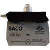 NEW BACO 33EAYL 24V AC/DC Yellow LED Light Block Screw Terminal 22mm