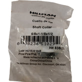 Lot of 5 NEW Hillman 838621 Shaft Collar 5/8'' ID x 1-1/8'' OD x 1/2'' W Zinc-Plated Solid Steel