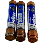 Lot of 3 Littelfuse FLSR 60 ID Indicator Fuse 60A 600VAC Class RK5 Time Delay