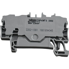 NEW WAGO 2202-1301 TOPJOB S 3-Conductor Through Terminal Block Gray 22-12 AWG