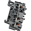 NEW WAGO 2202-1301 TOPJOB S 3-Conductor Through Terminal Block Gray 22-12 AWG