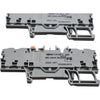 Lot of 3 NEW WAGO 2002-1871 TOPJOB S 4-Conductor Disconnect Terminal Block Gray