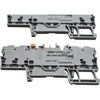 Lot of 3 NEW WAGO 2002-1871 TOPJOB S 4-Conductor Disconnect Terminal Block Gray