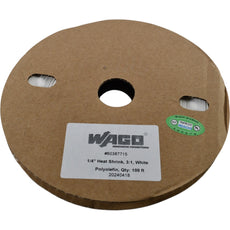 NEW WAGO 60387715 White 1/4 Inch 3:1 Polyolefin Heat Shrink Tubing 100 FT