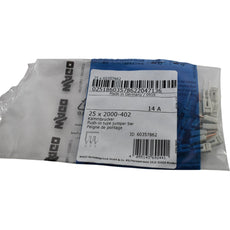 Pack of 16 NEW WAGO 2000-402 TOPJOB S Push-in Jumper Bar 2-Way 14A Gray