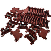 NEW Lot of 37 Allen Bradley 1492-J4 Red Feed-Through Terminal Block 600V 35A