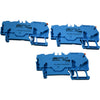 Lot of 3 NEW Wago 2102-5304 TOPJOB S 3-Conductor Through Terminal Block 800V 24A Blue