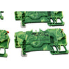 NEW Lot of 4 Wago 2102-5307 TOPJOB S 3-Conductor Ground Terminal Block Green-Yellow