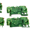 NEW Lot of 4 Wago 2102-5307 TOPJOB S 3-Conductor Ground Terminal Block Green-Yellow