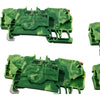 NEW Lot of 4 Wago 2102-5307 TOPJOB S 3-Conductor Ground Terminal Block Green-Yellow