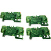 NEW Lot of 4 Wago 2102-5307 TOPJOB S 3-Conductor Ground Terminal Block Green-Yellow