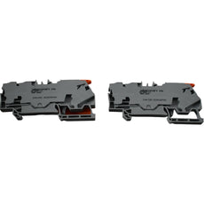 NEW Lot of 2 Wago 2104-5301 TOPJOB S 3-Conductor Terminal Block 800V 32A Gray