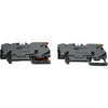 NEW Lot of 2 Wago 2104-5301 TOPJOB S 3-Conductor Terminal Block 800V 32A Gray