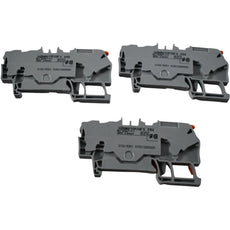 NEW Lot of 3 Wago 2102-5301 TOPJOB S 3-Conductor Terminal Block 800V 24A Gray