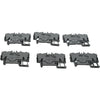 NEW Lot of 6 Wago 2202-1401 TOPJOB S 4-Conductor Terminal Block 800V 24A Gray